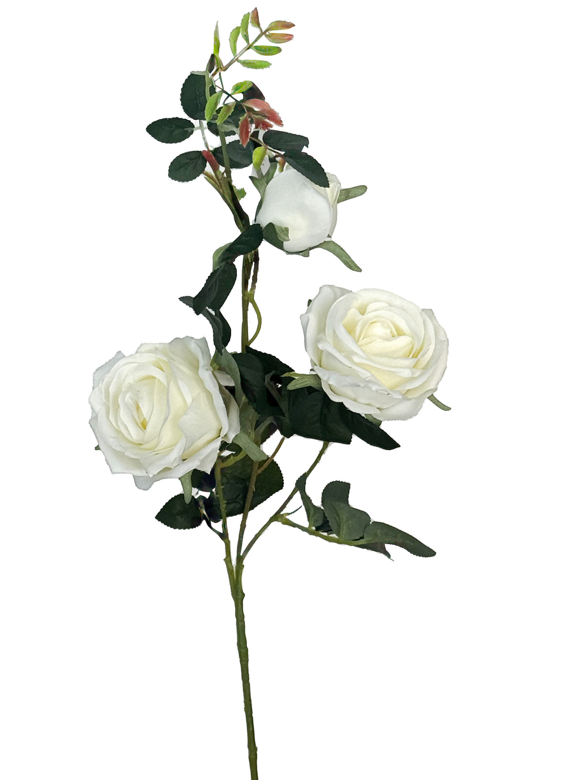 Artificial White Rose with 3 heads |FLR0051