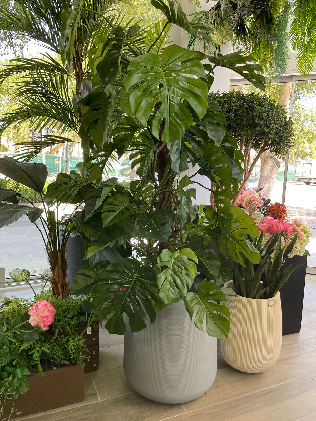 artificial monstera deliciosa plant Artificial Monstera Deliciosa Plant (Height: 160cm & 200cm) – S.K Optimus