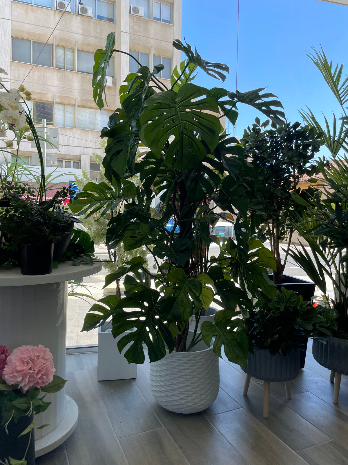 artificial monstera deliciosa plant dubai Artificial Monstera Deliciosa Plant (Height: 160cm & 200cm) – S.K Optimus