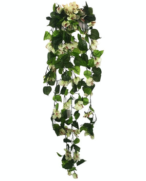 Artificial Hanging Bougainvillea - White (Length: 110cm) | HAN0031