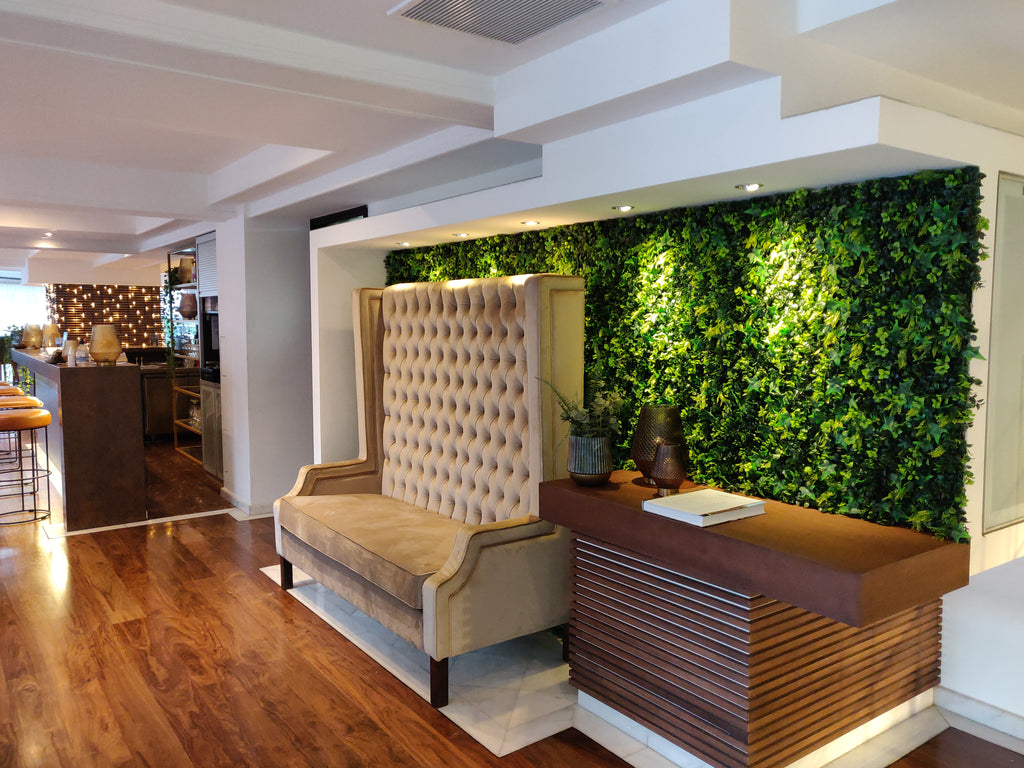 Artificial Spring Blooming Green Wall Panel (50cm x 50cm) - With UV protection | A009