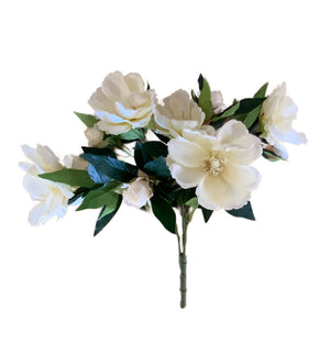 Artificial White Magnolia flower bouquet (57cm) | FLR0012