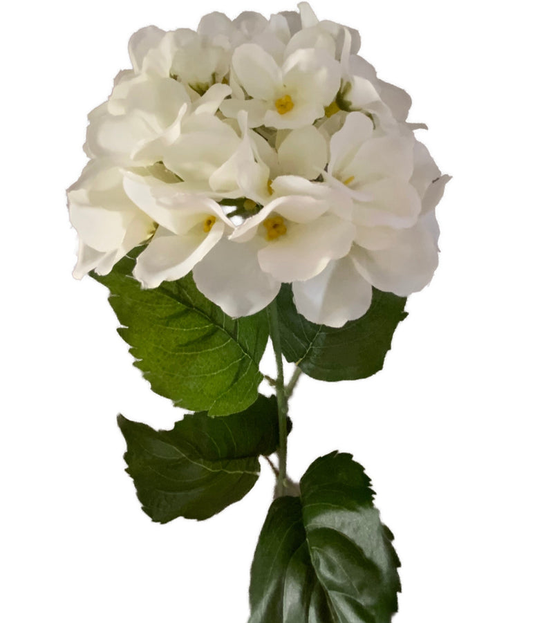 Artificial white hydrangea single flower (76cm) | FLR0001